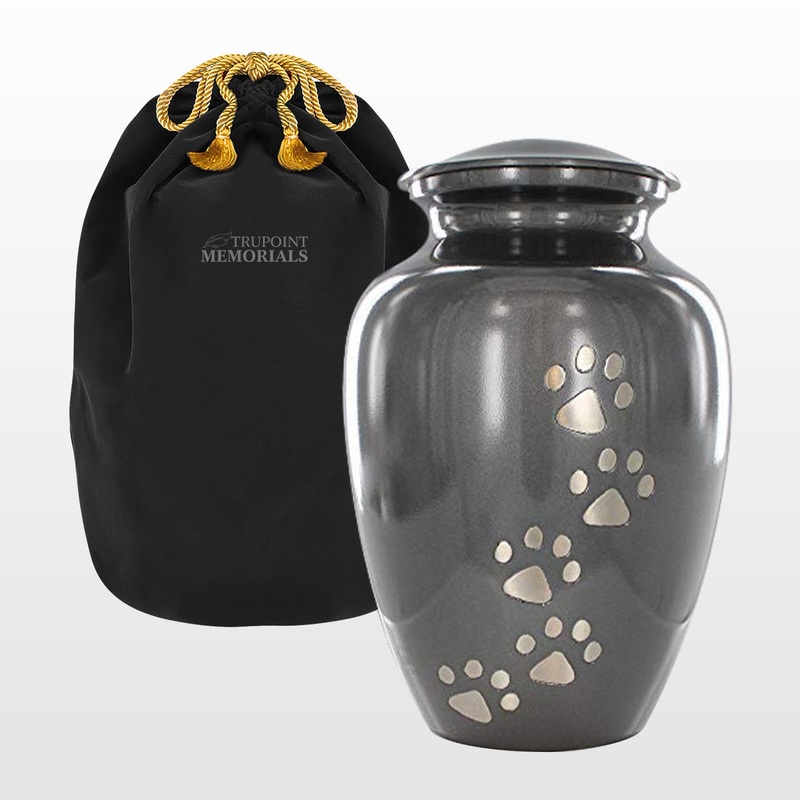 Trupoint Memorials Pet Urn for Dogs and Cats Ashes – A Loving Resting Place for Your Special Pet, Cat and Dog Urns for Ashes, Pet Cremation Urns  Grey, Small Pets up to 17 Lbs Small Up to 17 Lbs Gray