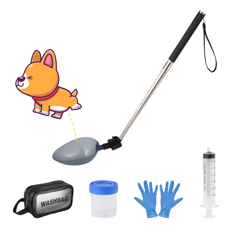 Dog Cat Urine Collector – Telescopic Urine Sample Catcher for UTI Test Kit,Dog Pee Stick for Veterinary Supplies.Dog Pregnancy Pee Test Kit w/o Medicine Feeder