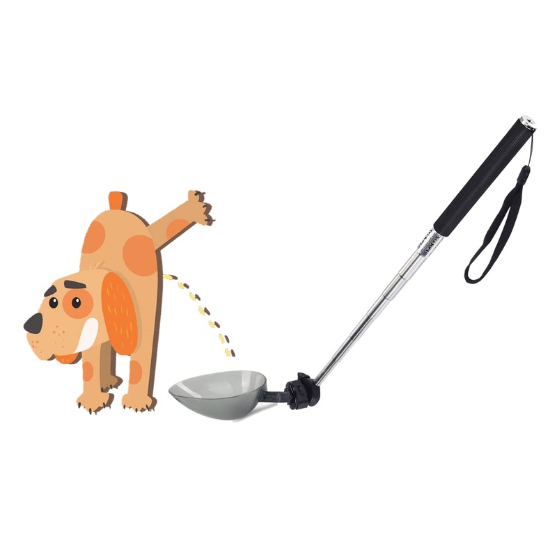 Dog Cat Urine Sample Collector- Telescopic Long Handled Dog Urine Dog Pee Sample Catcher Urine Stick for Small Large Female Dogs Extends to 42″ (Gray_42) Gray_42