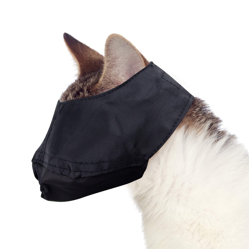 Downtown Pet Supply – Cat Muzzle for Grooming – Gentle and Soft Muzzle – Cat Grooming Supplies – Nylon – Medium