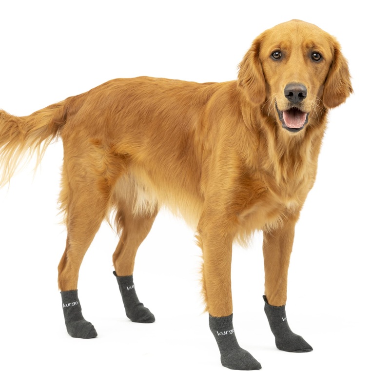 Kurgo Blaze Dog Socks – Stretch Socks for Dog Shoes – Makes Putting On Dog Shoes Easier – Pet Socks for Outdoors – Heel Tab, Fast Drying Fabric, Secure Fit – Medium Blaze Socks 4 Count
