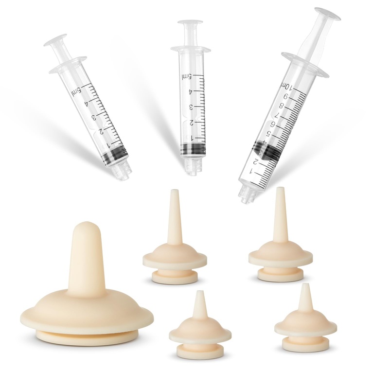 Nipples for Puppies Nipple for Kittens Newborn Kittens Puppies Small Animals Silicone Nipples with 5-10ml Syringes (Standard Model)