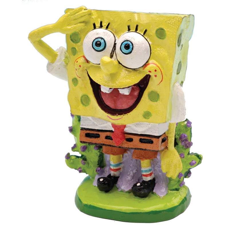 Penn-Plax Officially Licensed Spongebob Squarepants Aquarium Ornament  Spongebob (Mini/Small Size)  Great for Freshwater and Saltwater Tanks