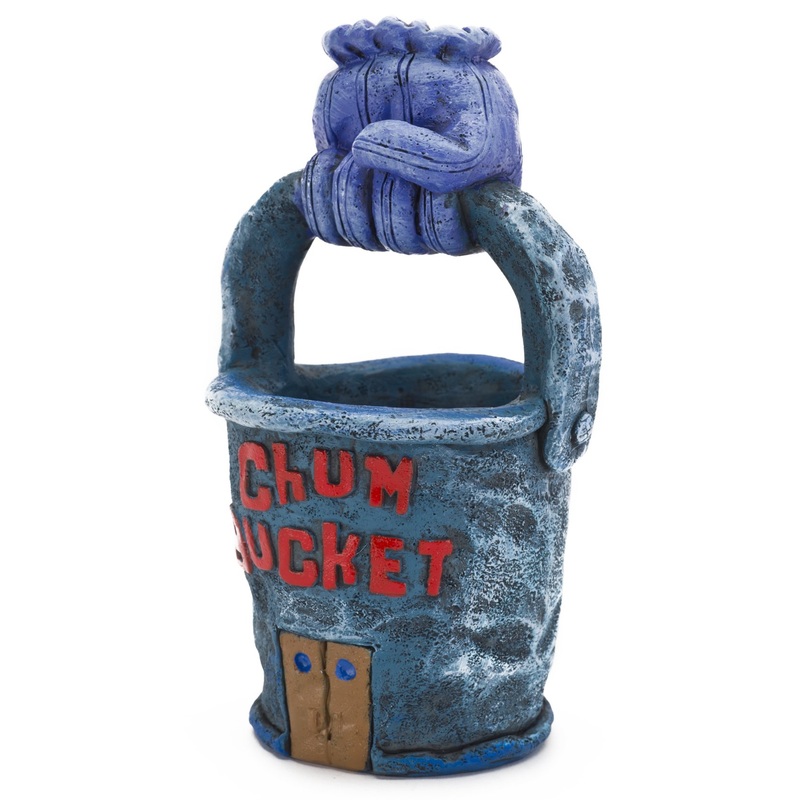Penn-Plax SpongeBob SquarePants Officially Licensed Aquarium Ornament  The Chum Bucket  Medium
