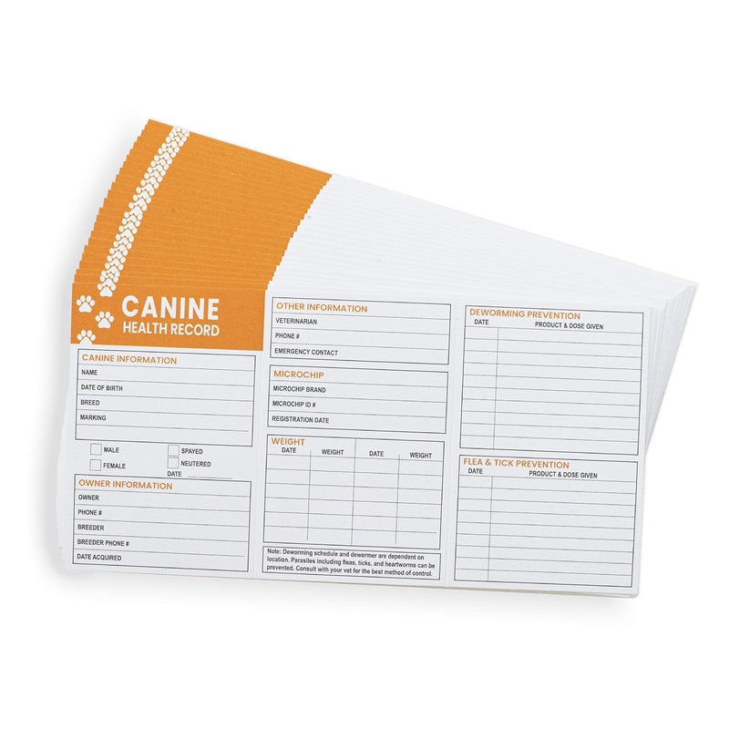 Pet Supplies | (25 Pack) Premium Canine Health Record 6×4 Inch Booklets | Dog Vaccines Large Records – Puppy Shot Vaccination Brochure Pack of 25