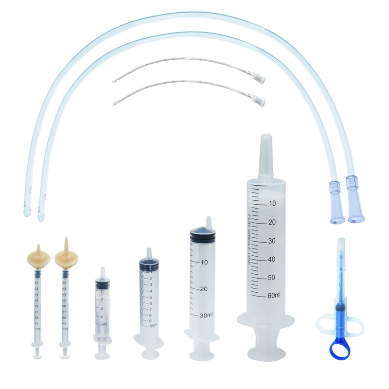 Puppy Feeding Tube Kit Pet Nursing Nipple Includes Kendall Feeding Tubes,60/30/10/5/1ML Syringes,Feeding Tubes for Puppies Kitten Nestling Feeding Tool for Small Animals(13 Pack)