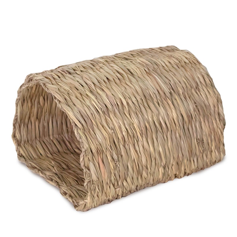 Seagrass House Tunnel Hutch Woven Hut Hay Shelter for Bunny, Rabbits, Guinea pigs, Chinchilla, Rats, Holland Hop, Cockatiels and Small Animals