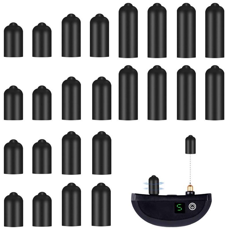 24 Pcs Dog Shock Collar Rubber Tips, Dog Prong Collar Silicone Cover Accessories, Training Rubber Tips Column, Silicone Sleeves for Dog Bark Collar (13 mm/16 mm/20 mm)
