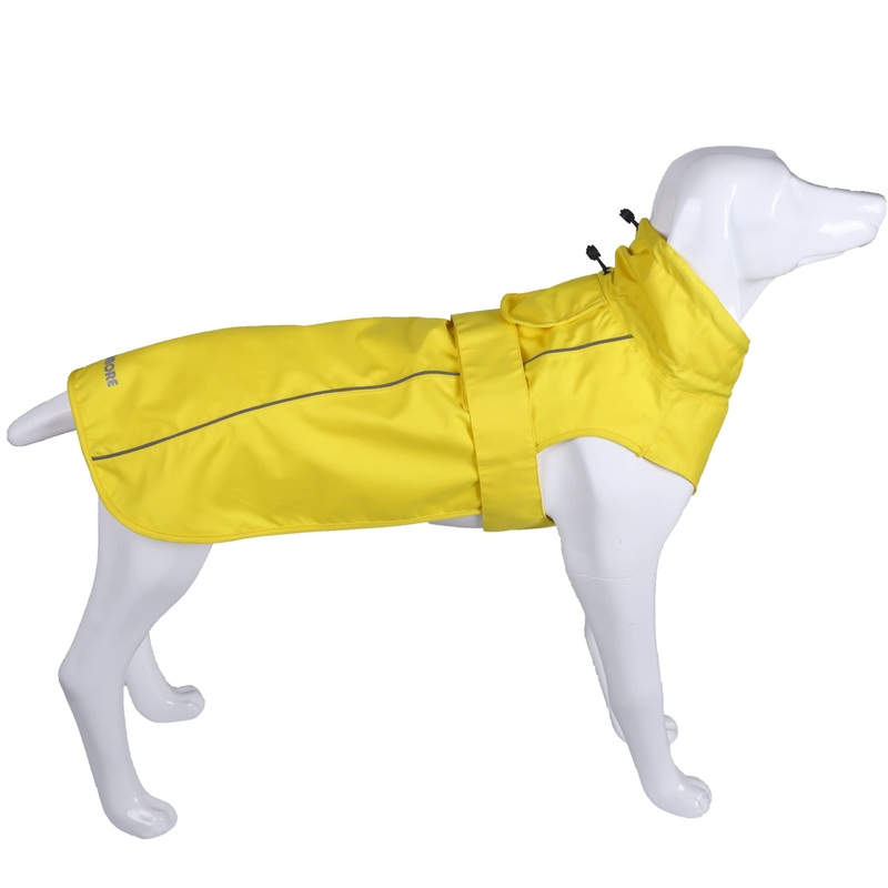 Adjustable Waterproof Dog Raincoat for Dogs,Lightweight Pet Rain Jacket Puppy Clothes with Reflective Strip for Small Medium Large Dogs (Yellow, XX-Large) Yellow