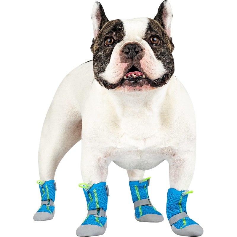Canada Pooch Dog Boots for Hot Pavement – Dog Boots & Paw Protectors with Anti Slip Rubber | Water Friendly, Breathable Dog Shoes for Hot Days, Great for Dogs Blue – Size 2