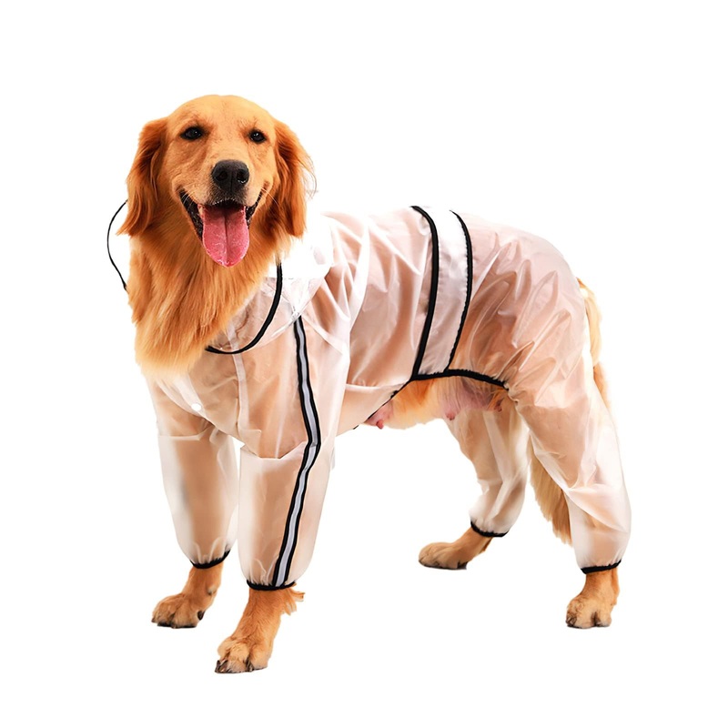 Clear Dog Rain Coats, Waterproof Dog Raincoat, Rain Jacket Raincoat, Adjustable Reflective Lightweight Pet Rain Clothes, Dog Hooded Slicker Poncho for Small, Medium, Large Dogs(4XL) 4X-Large