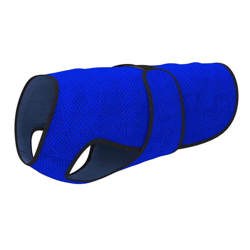 Dog Cooling Vest. Lightweight Jacket with Evaporative Cool Microfiber Technology, UV Protection Shirt for Beach, Sizing for Small, Medium and Large Dogs (XL, Dark Blue) X-Large