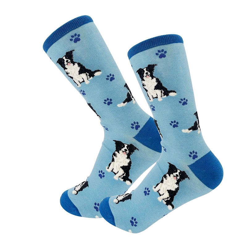 E&S Imports Pet Lover Socks – All Season – One Size Fits Most – for Women and Men  Cat and Dog Gifts Border Collie