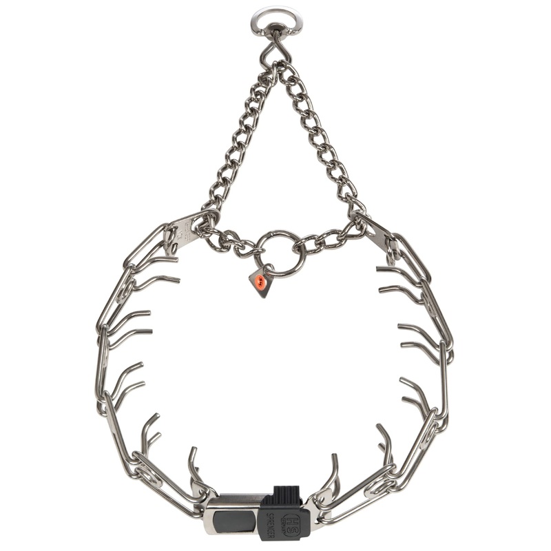 Herm Sprenger Dog Training Prong Collar with Quick Release Cliclock Buckle and Swivel Ring | Adjustable Length Stainless Steel Collar Made in Germany for Large Dogs up to 20″ Neck (3.2mm Prongs) 25in (up to 20″ neck) x 3.2mm Links