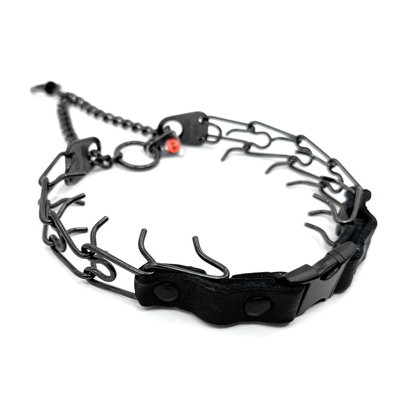 Herm Sprenger Prong Collar for Dogs Training  Quick Release Buckle & Swivel Ring for Easy Use  Made of Durable Black Stainless Steel in Germany 2.25mm Prongs for Small Dogs with 14-19″ Neck Small/Medium (14-19″ Neck, 2.25mm Links)