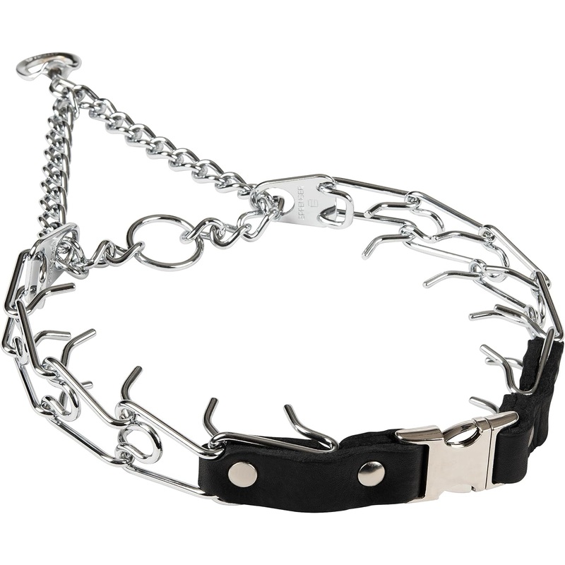 Herm Sprenger Prong Collar for Dogs Training  Quick Release Buckle & Swivel Ring for Easy Use  Made of Durable Steel Chrome Plated in Germany 4.0mm Prongs for Large Dogs with 20-26″ Neck