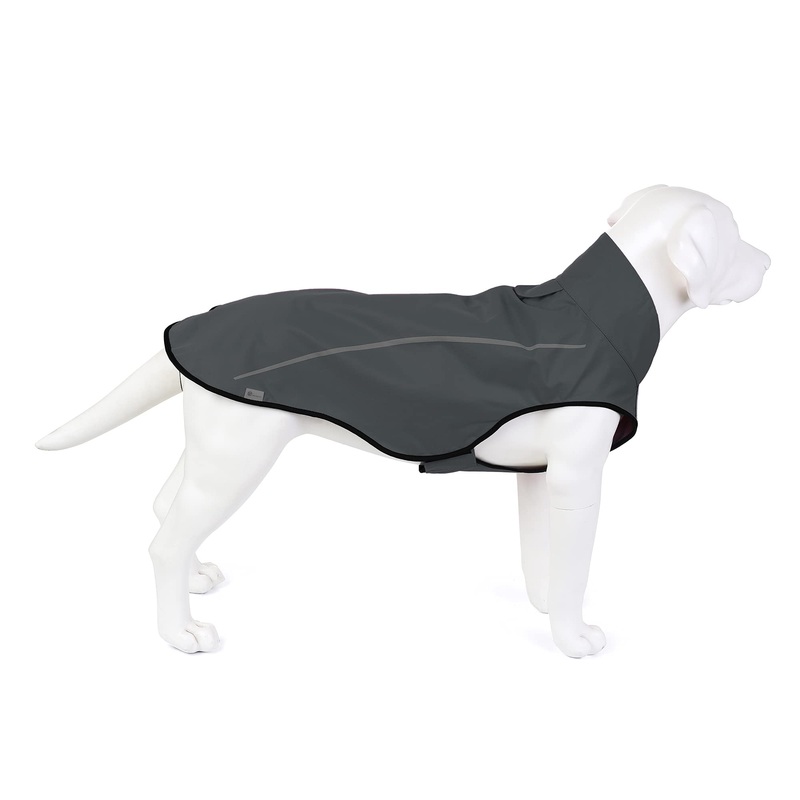 Mile High Life | Dog Raincoat | Adjustable Water Proof Pet Clothes | Lightweight Rain Jacket with Reflective Strip | Easy Step in Closure,Dark Gray,XX-Small XX-Small Dark Gray