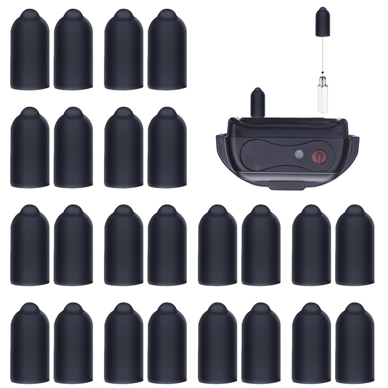 Shock Collar Rubber Tips for Dog,24 Pieces Column Conductive Rubber Sleeve Prong Collar Cover Training Collar Replacement Parts for Dog Shock Collar Prongs or Anti Bark Collars (13 mm) 13mm
