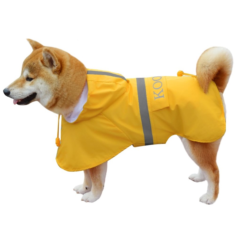 Yellow for Small Sized Dog Raincoat Apparel Poncho Waterproof Dog Clothes Pet Jacket2XL for Small Sized Dogs 2XL Yellow