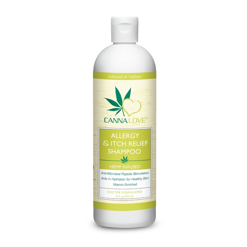 CannaLove Allergy & Itch Relief Shampoo – Soothes Topical Irritation – 16 Fl Oz