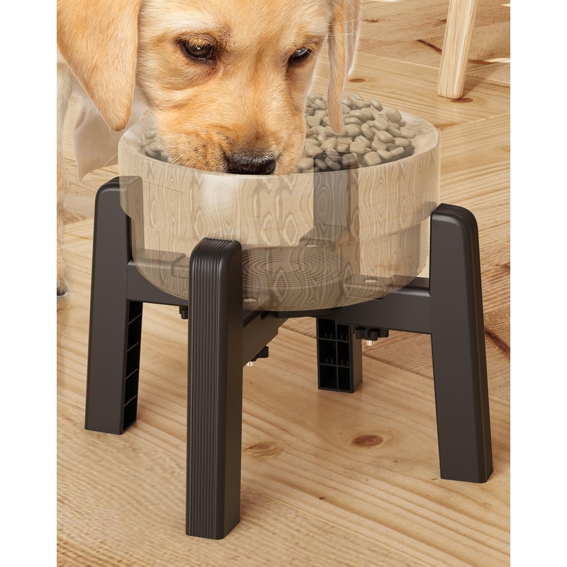 CZPET Dog Bowl Stand with Adjustable Width, Elevated Pet Water & Food Bowl for Small, Medium & Large Pets, Stable and Anti-Slip Raised Bowl [Stand Only] Adjustable size