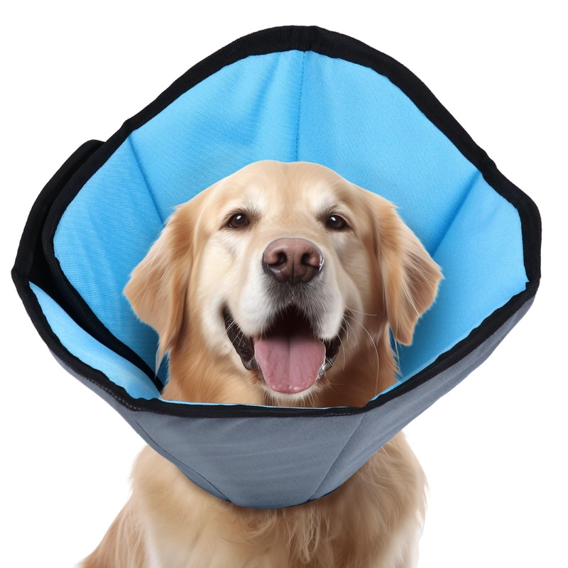 Dog Cone Collar for Dogs After Surgery Extra Long, Adjustable Comfy Dog Elizabethan Pet Collar Cone for Large Dogs Anti-Lick Protective Wound (L (Neck Girth: 16.1-19.7in)) L (Neck Girth: 41-50cm)