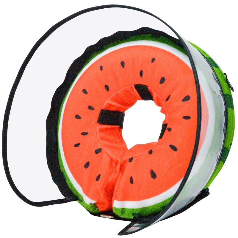 Dog Cone,Dog Surgery Collar,Dog Cones for Small Medium Large Dogs,Inflatable Cone for Dogs,Watermelon Dog Cone Collar, Does not Impede Vision Dog Recovery Collar watermelon