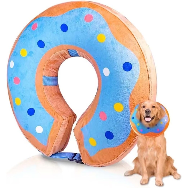 Dog Cone Soft Cone for Dogs After Surgery,Pet Inflatable Collar Protective Recovery Donut Collar to Prevent Pets from Touching Stitches, Wounds and Rashes (XL) XL(Neck: 18″-21.6″)