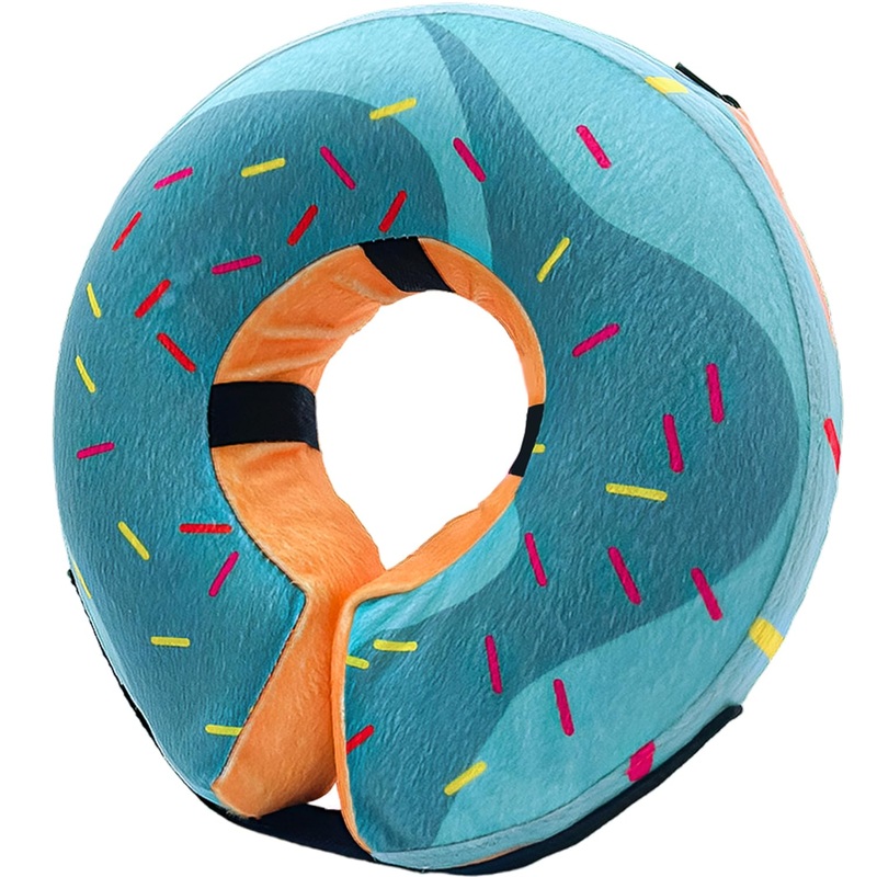 Donut Soft Dog Cone Collar – Maintains Clear Vision, Comfortable Inflatable Cone for Dogs to Stop Licking, Machine Washable Dog Cone Alternative After Surgery, Dog Cones for Large Dogs Large (Read Size Guide)