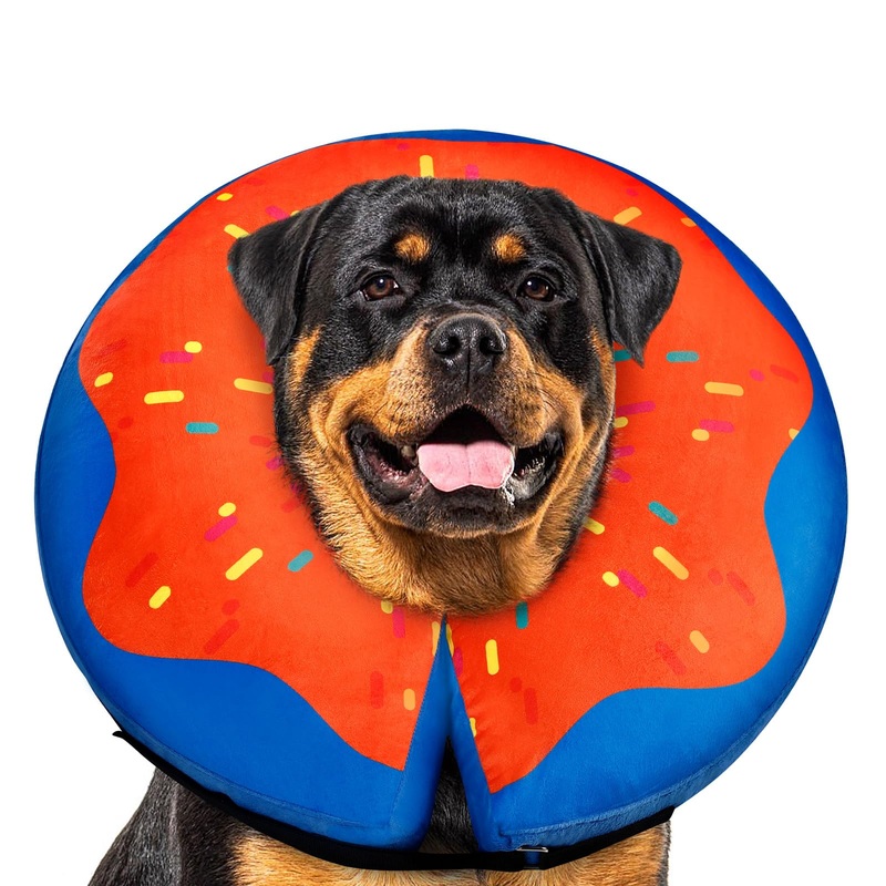 Gimars XL Inflatable Dog Cone Alternative After Surgery, Soft Dog Neck Donut Recovery Cone Collar, E Collar and Elizabethan Collar Alternative for Medium and Large Dogs, X-Large-Neck:18″-24″ XL Large-Neck: 18″-24″