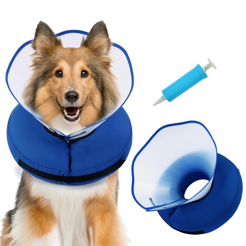 Inflatable Dog Cone Collar,Dog Cone Collar for Large Medium Small Dogs Adjustable Recovery Cone for Pets After Surgery Soft Dog Cone with Enhanced Anti-Licking Guard Shield for Pets(XL) XL