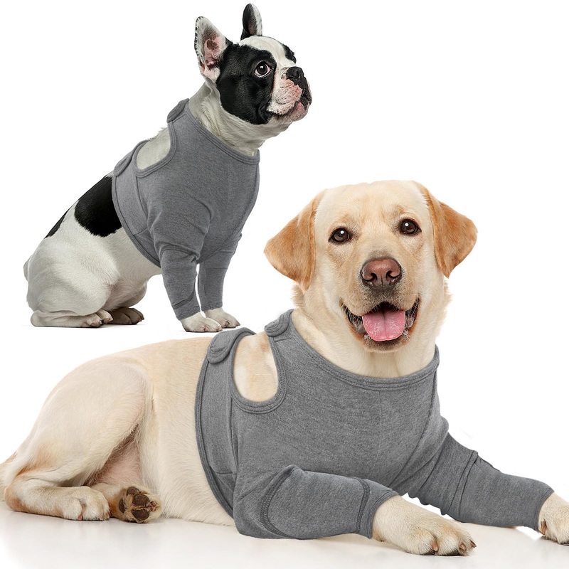 Nanaki Dog Recovery Sleeves for Front Legs, Dog Leg Sleeve to Stop Licking, Dog Anti-Lick Wounds Sleeves, Dog Surgery Recovery Sleeve, Dog Leg Wound Cover Arm Protector for Leg Injuries & Joint Pain XL(Chest Girth:24.80″-29.92″) Dark Grey