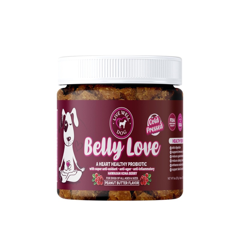 Belly Love – Heart Healthy Probiotic & Digestive Enzymes – Probiotics for Dogs – Gut Flora, Diarrhea & Bowel Support – Dog Supplement Soft Chew for Pet Immune System and Digestive Health