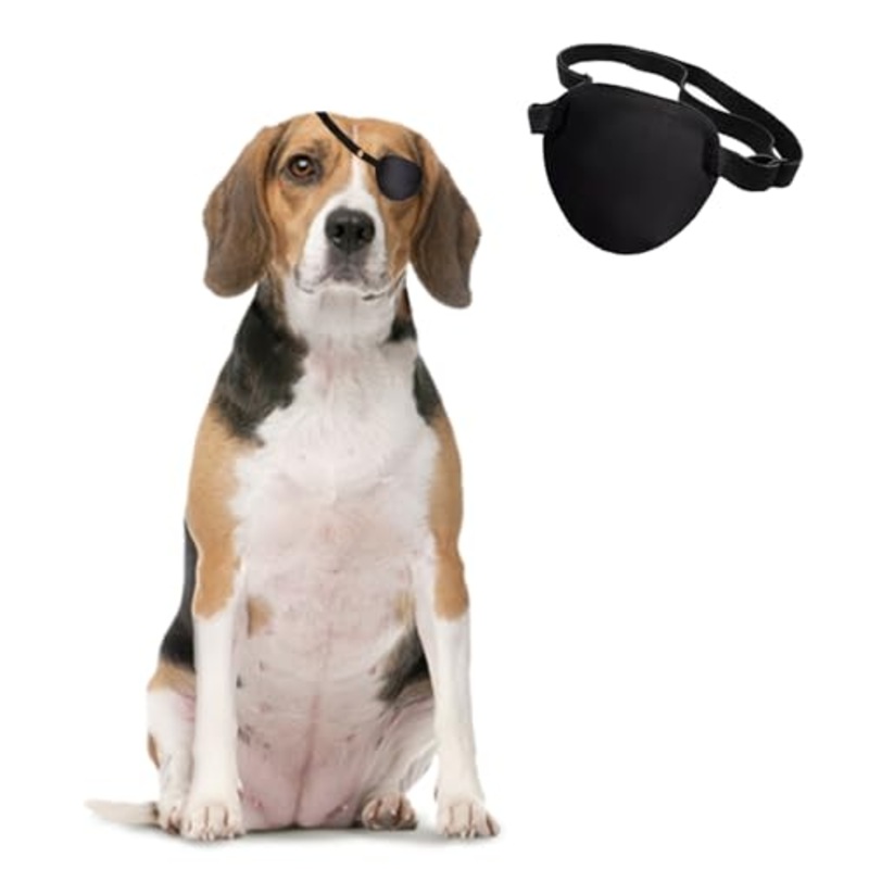 Dog Eye Patch – Single Eyepatch Protective Eye Cover for Small Medium Large Dogs Cats with Canine Eye Injuries After Surgery Wounds Doggie Missing Eye (Small) 01