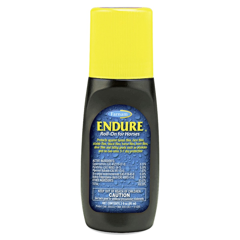 Farnam Endure Roll-On Fly Repellent for Horses, for Sensitive Areas, 3 Ounces 3 oz. Roll On