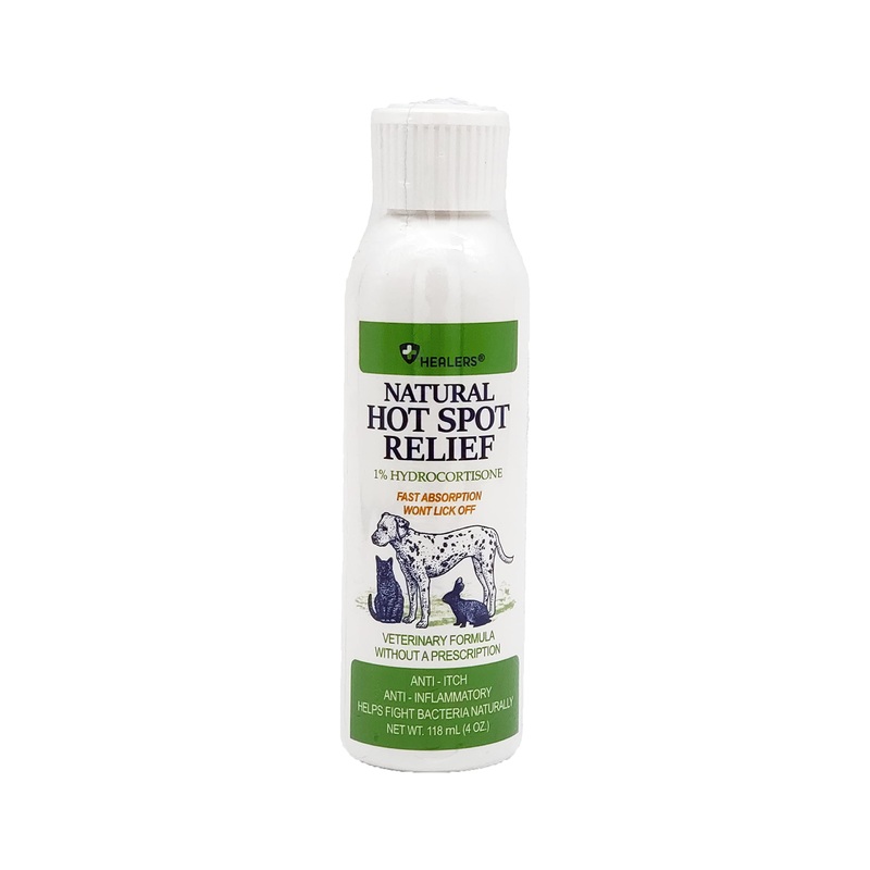 Healers Petcare Hot Spot Relief Aid for Pets | 1% Hydrocortisone | Anti Itch, Anti Inflammatory | Hot Spot Treatment for Dogs and Cats | Pet Skin Care (4oz)