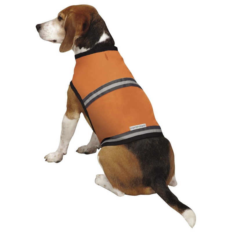 Insect Shield Insect Repellant Protective Safety Vest for Protecting Dogs from Fleas, Ticks, Mosquitoes & More 13.5-Inch Orange
