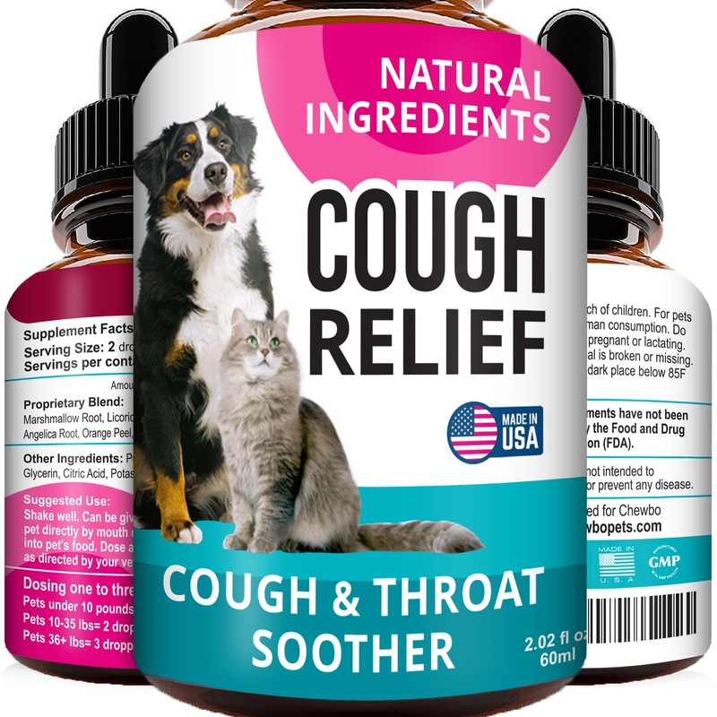 Kennel Cough Drops for Dogs and Cats – 2oz Pet Herbal Remedy – Throat Soother – Homeopathic Respiratory Support – Dry, Wet & Barky Pet Cough and Cat Asthma, Sinus Congestion Treatment – Made in USA