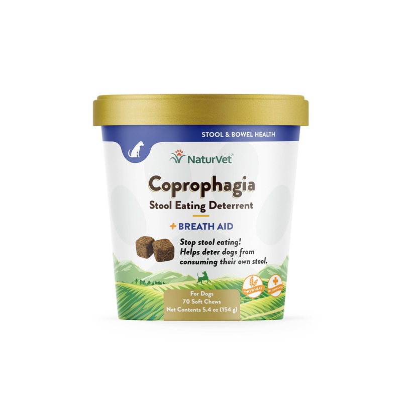NaturVet  Coprophagia Stool Eating Deterrent Plus Breath Aid  Deters Dogs from Consuming Stool  Enhanced with Breath Freshener, Enzymes & Probiotics  70 Soft Chews