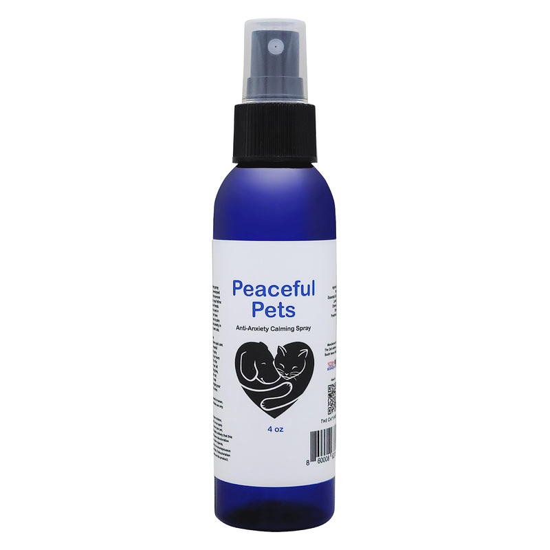 Peaceful Pets Calming Spray – Natural Stress Relief & Anxiety Relief for Cats & Dogs – Drug-Free Calming Solution