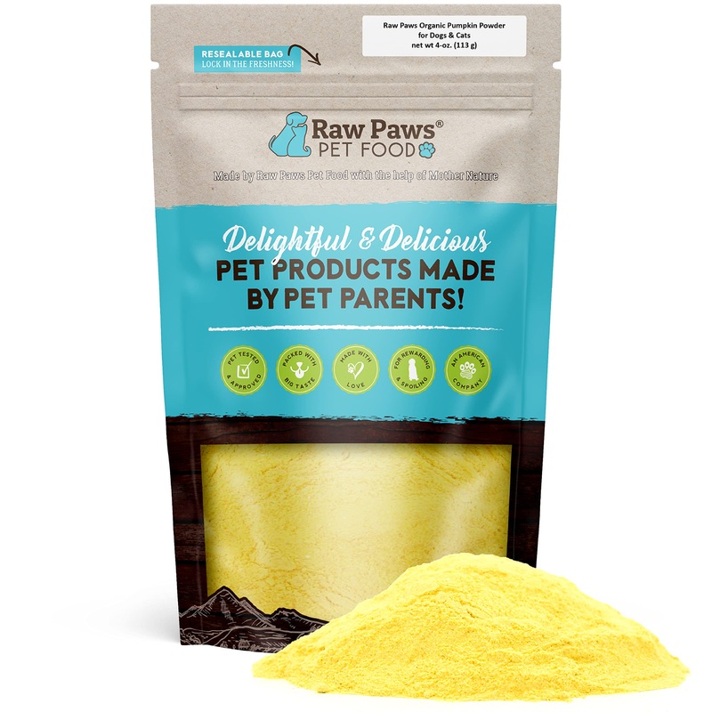 Raw Paws USA Organic Pumpkin Powder for Cats & Dogs, 4-oz – Healthy Stool, Diarrhea, Constipation Relief, Pure Pumpkin for Dogs, Canned Pumpkin for Dogs Alternative, Dog Pumpkin Powder, Fiber for Cats 4 oz