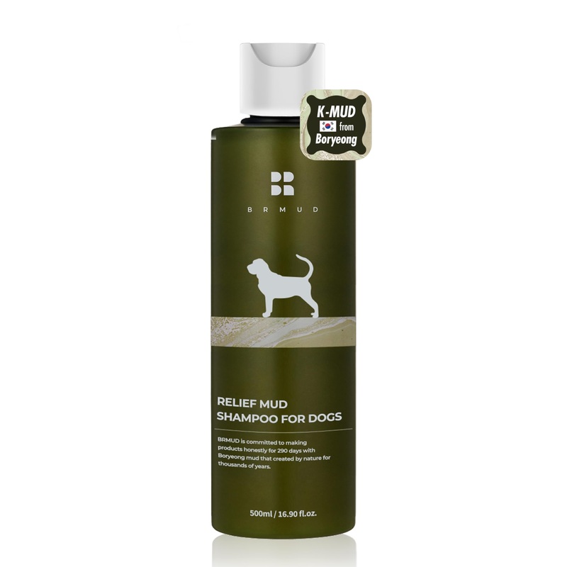 Relief Mud Shampoo for Dogs with Boryeong Mud, Gentle Cleansing, Anti-Itch Dog Shampoo Moisturizes Dry Sensitive Skin, Detangling Shampoo for All Dogs & Puppies, 16.9 fl.oz.