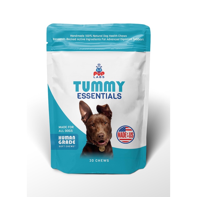 Tummy Essentials Probiotics for Dogs – Eliminate Digestive Dysfunction – Supports Gut Health – Dog Probiotics Support a Happy and Active Life – Made for All Dogs and in The USA, 30 Chews Bag