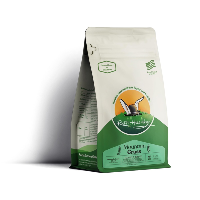 Ultra Premium Mountain Grass for Small Pets – 4 oz – Hand-Sorted Freshness 4 Ounce (Pack of 1)