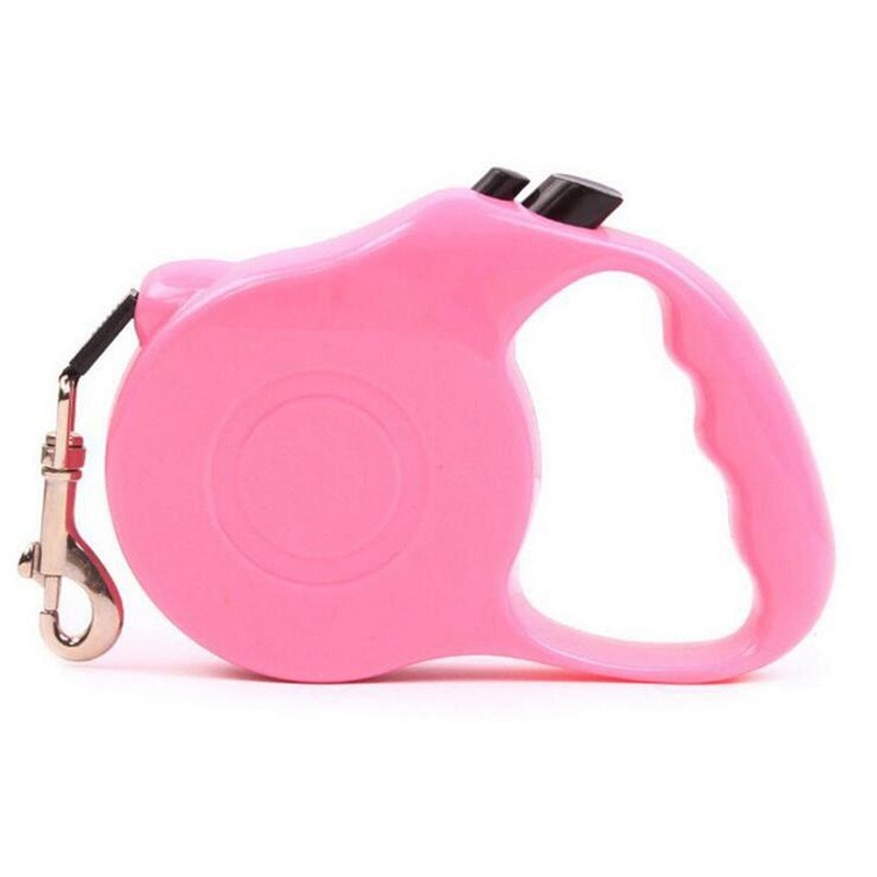 Auto Retractable Dog Leash Explore Training Lead – 10 Ft/16.6Ft Pet Dog Walking Running Rope 3M/10Ft Pink