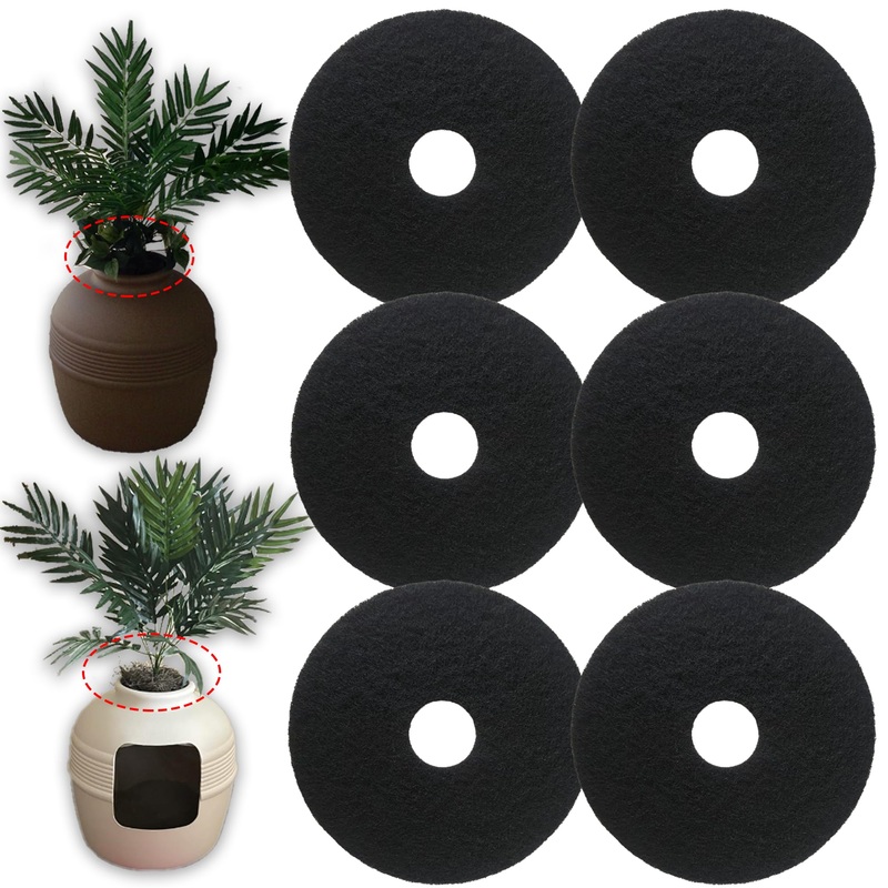 Cat Litter Box Replacement Carbon Charcoal Filters Compatible with Hidden Cat Litter Box 6PCS  – Activated Carbon Charcoal Filters for Cat Litter Box, Absorbing Odor, Keep Home Fresh