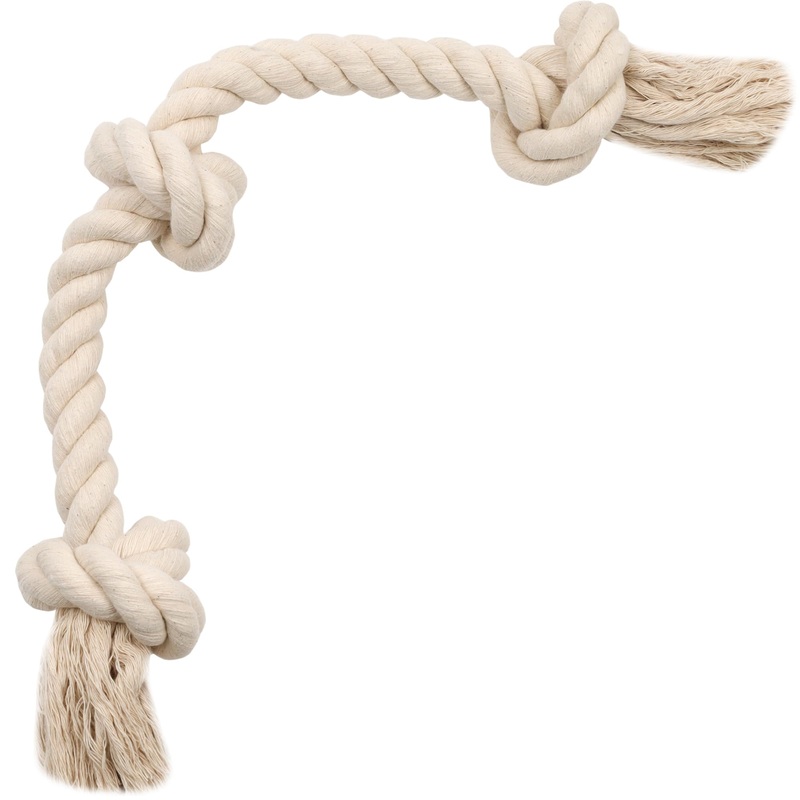 Natural White Cotton Tough Dog Rope Toy  Chew Toys. Non Toxic and Premium Rope Dog Toys. Interactive Dog Rope Toys for Medium Dogs Large Dogs, Dog Toy Rope, Dog Tug of War Toy, Teething Medium (23.60″)