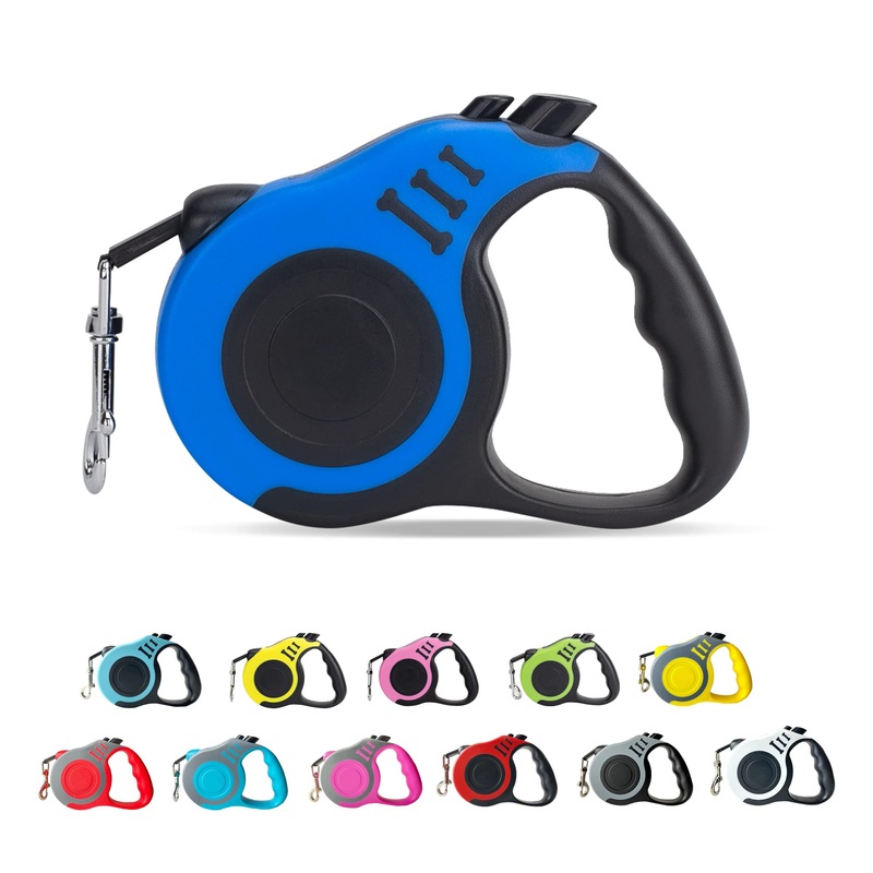 Retractable Dog Leash Automatic Telescopic Tractor Dog Tape, Pet Tape 10/16 FT Durable and Convenient, with Non-Slip Handle, Suitable for Small and Medium-Sized Dogs Blue 10FEET