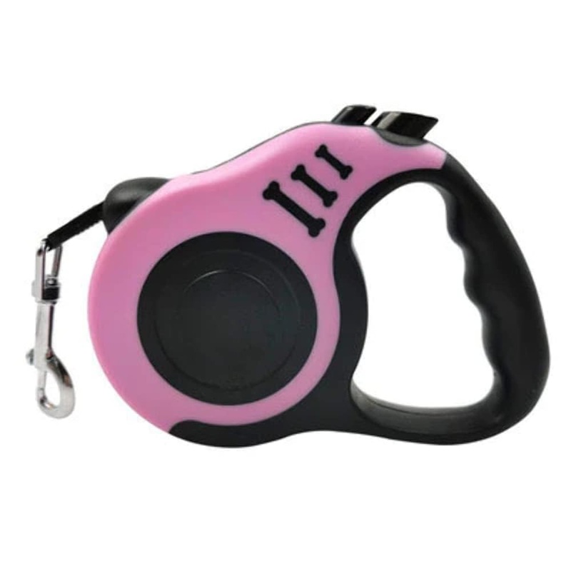 Retractable Dog Leash | Premium 3m and 5m Durable Dog Leash Automatic Retractable Nylon Cat Lead Extension Puppy Walking Running Lead Roulette for Dogs Pet Products (Pink, 3M) Pink