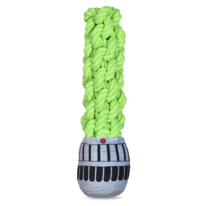 Star Wars for Pets Green Lightsaber Oxford Rope Squeak Chew Toy for Dogs| Tug Toy for Dogs | Squeaky Dog Toys, Dog Chew Toys, Sturdy Rope Dog Toys, Gifts for Fans 9.5 Inch Green Lightsaber Rope